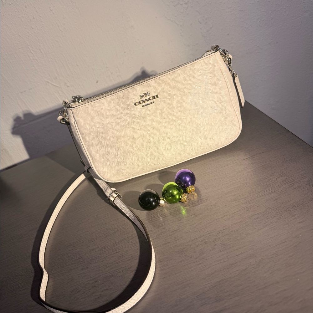 Coach Cream Leather Crossbody/Wristlet handbag